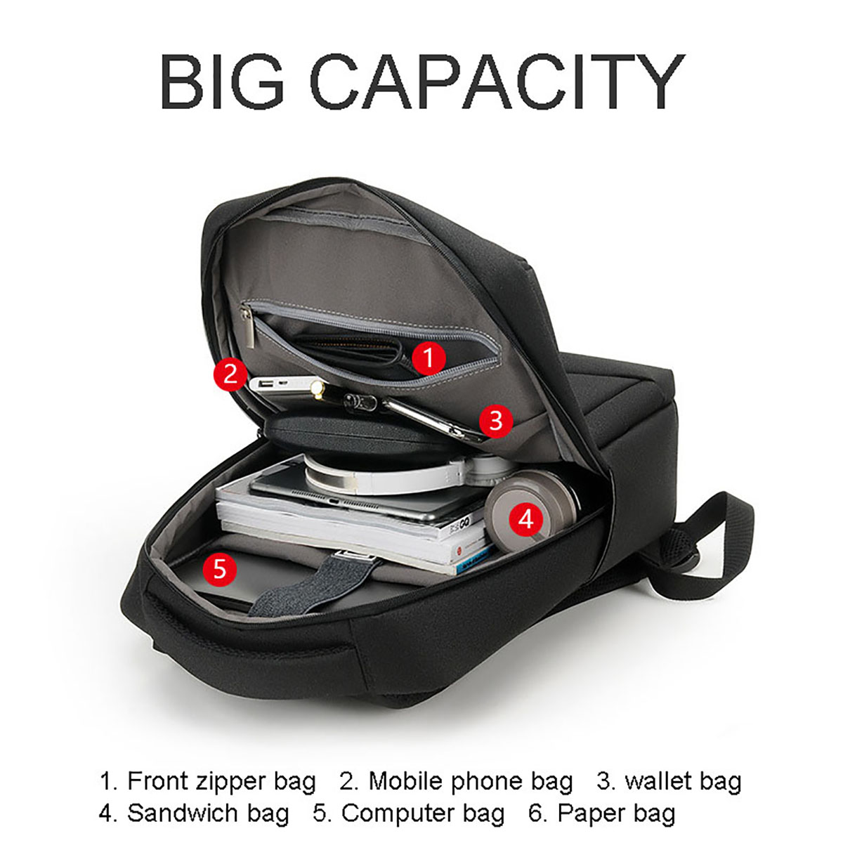 Men-Large-Capacity-Backpack-USB-Charging-Laptop-Bag-Oxford-Cloth-Pure-Color-1632856