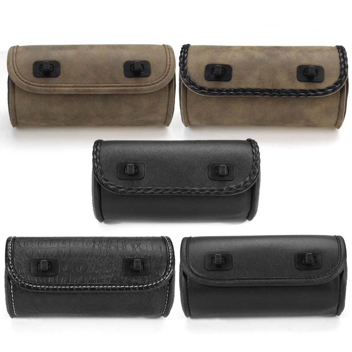 Motorcycle-Bike-Front-Fork-Tool-Storage-Bag-Luggage-Saddlebags-Pouch-Universal-1807433