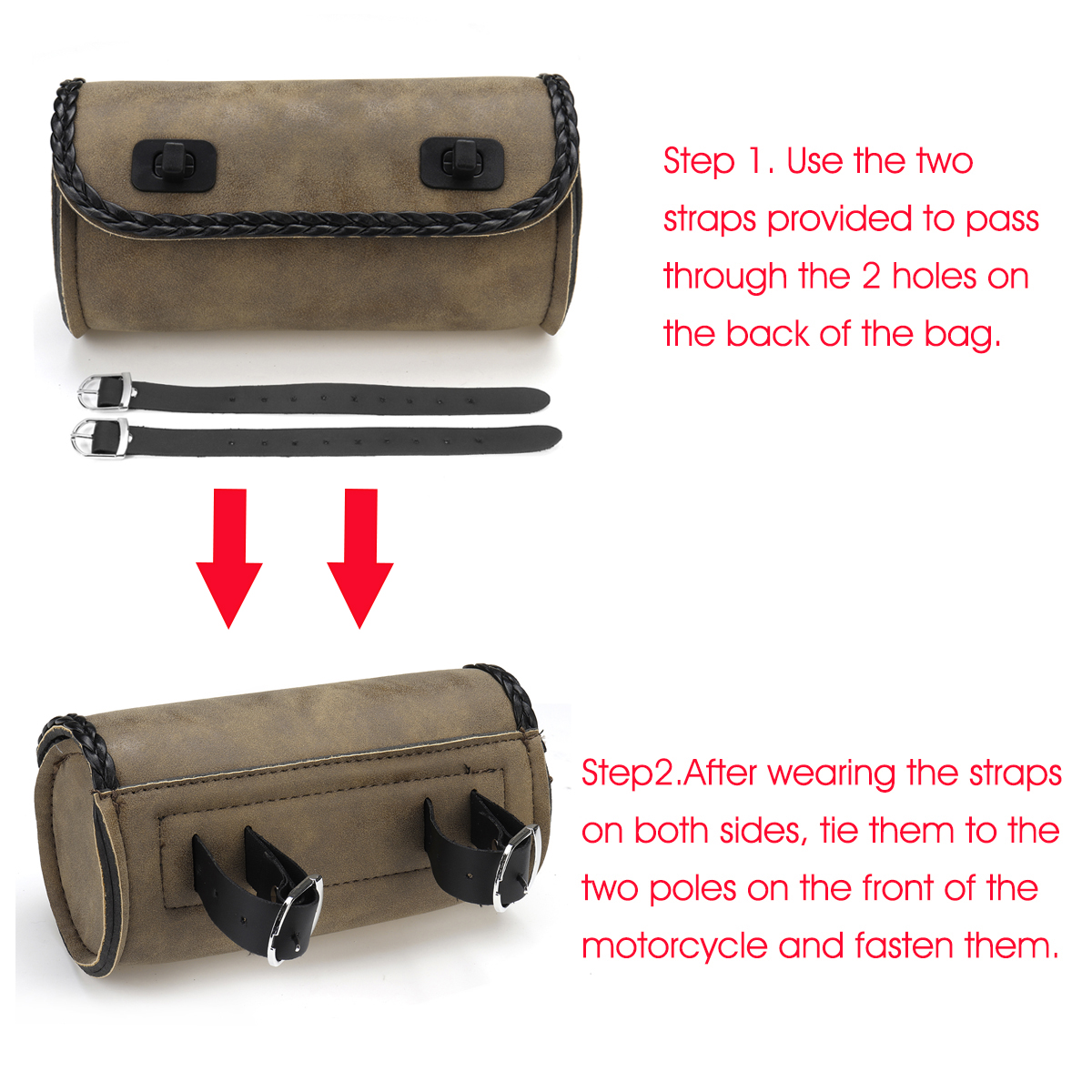 Motorcycle-Bike-Front-Fork-Tool-Storage-Bag-Luggage-Saddlebags-Pouch-Universal-1807433