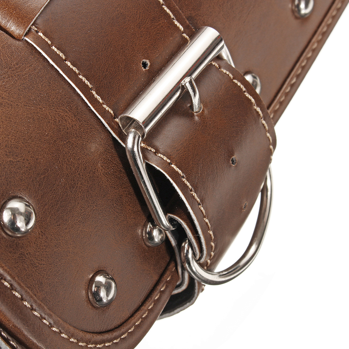 Motorcycle-Fork-Tool-Bag-Pouch-Saddlebags-PU-Leather-Luggage-Roll-Brown-1513810