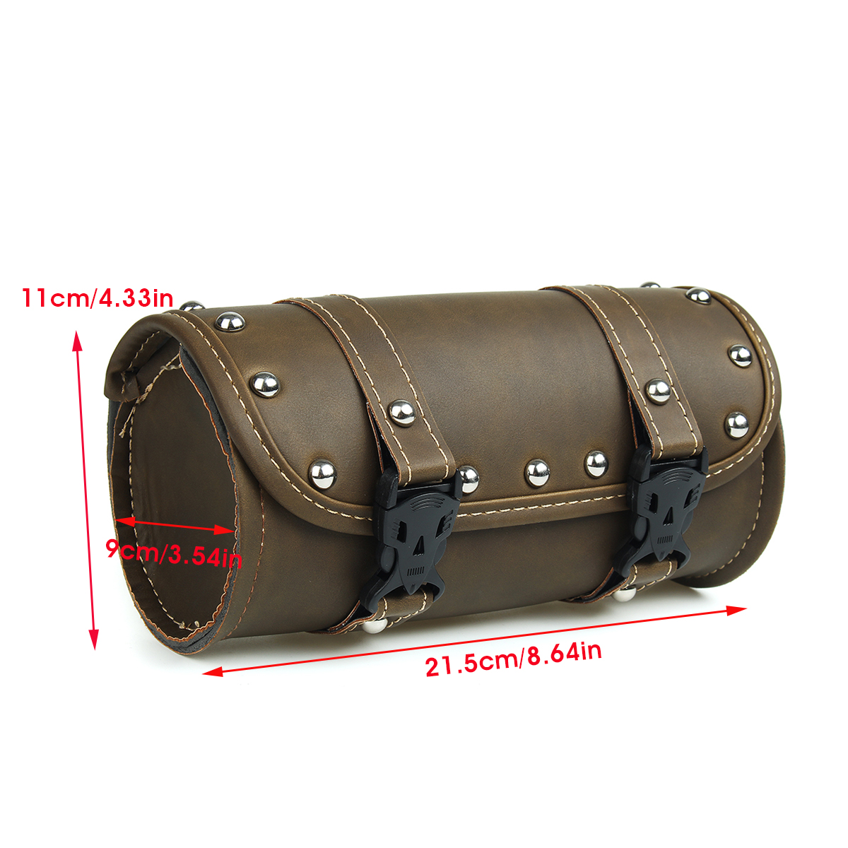 Motorcycle-Front-Fork-Tool-Bag-Pouch-Saddlebags-Luggage-Universal-PU-Leather-1634969