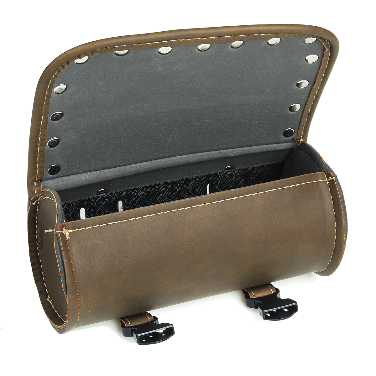 Motorcycle-Front-Fork-Tool-Bag-Pouch-Saddlebags-Luggage-Universal-PU-Leather-1634969