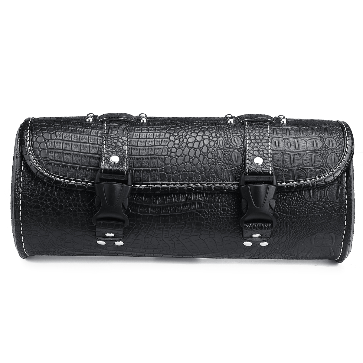 Motorcycle-Front-Fork-Tool-Bag-Roll-Side-Saddlebag-Black-With-Willow-Nails-1727840