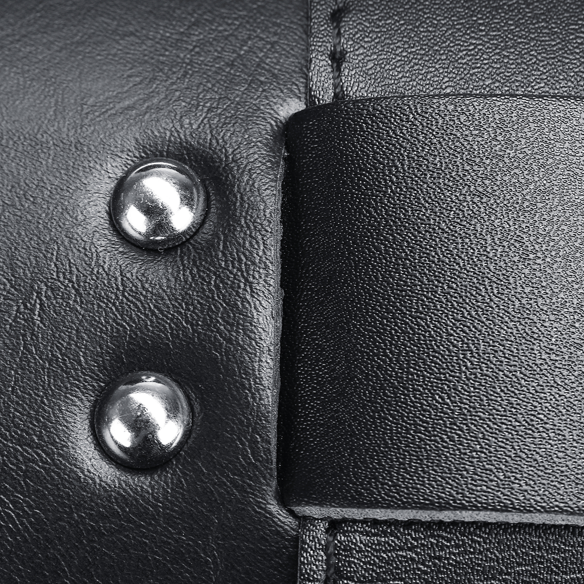 Motorcycle-Front-Fork-Tool-Bag-Saddlebags-Cruiser-PU-Leather-Universal-Black-1022957