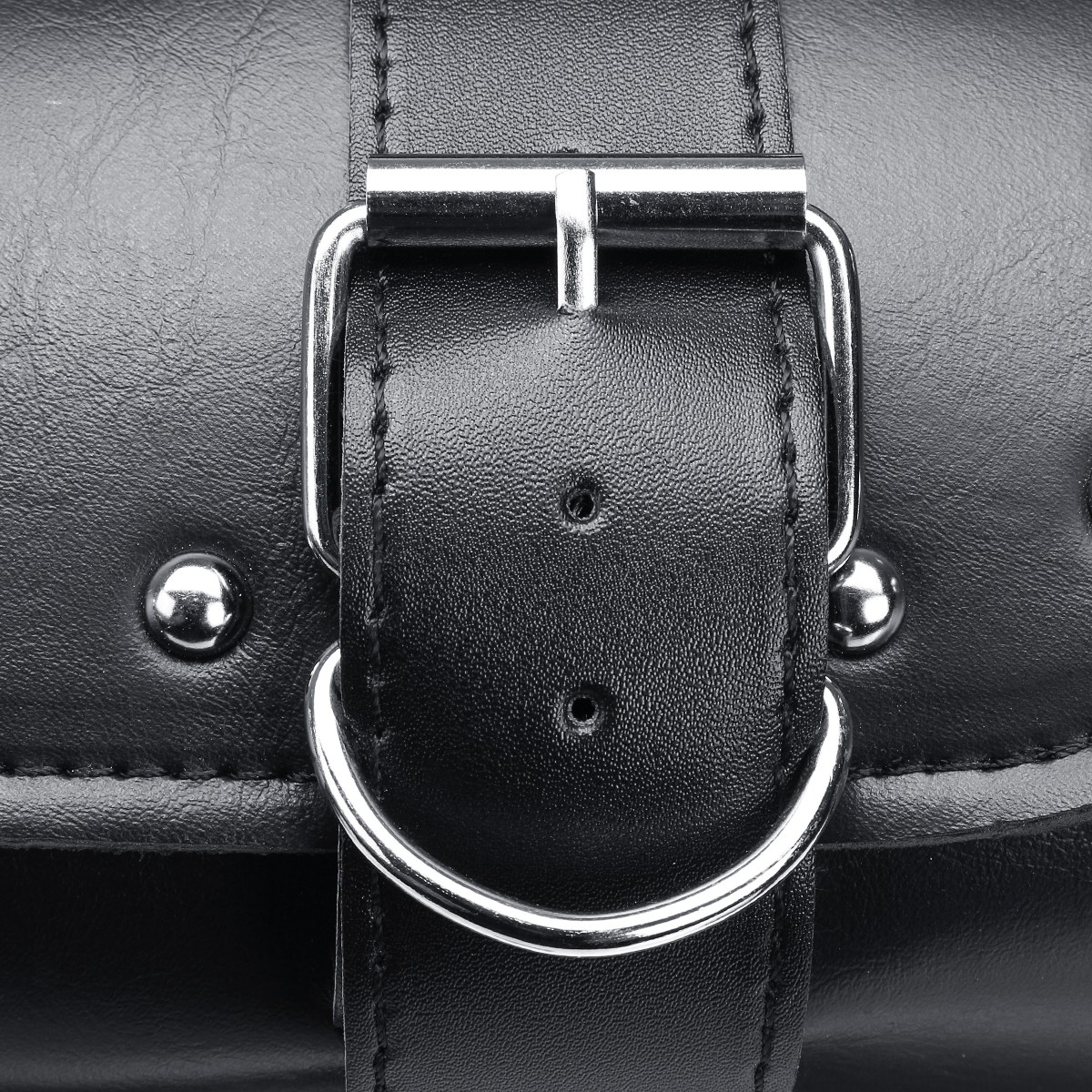 Motorcycle-Front-Fork-Tool-Bag-Saddlebags-Cruiser-PU-Leather-Universal-Black-1022957