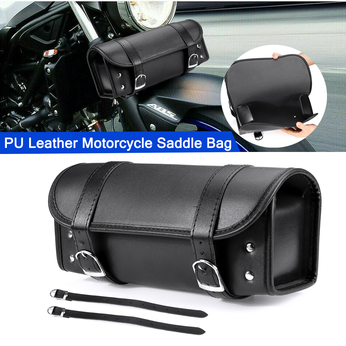 Motorcycle-Front-PU-Leather-Fork-Tool-Bag-Saddlebag-Pouch-Luggage-Universal-1623725