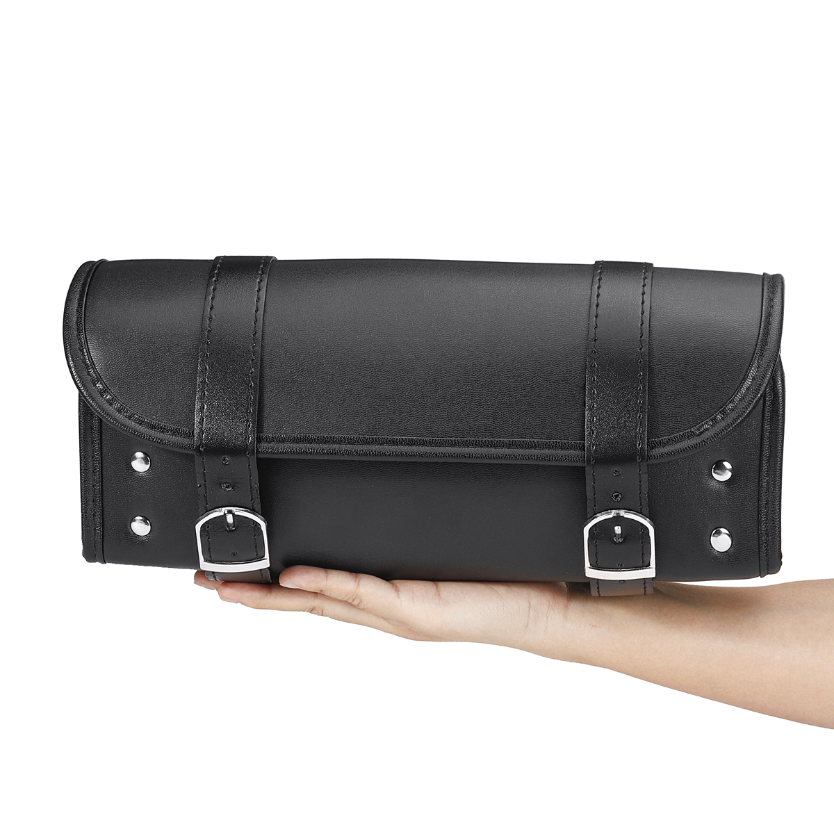 Motorcycle-Front-PU-Leather-Fork-Tool-Bag-Saddlebag-Pouch-Luggage-Universal-1623725