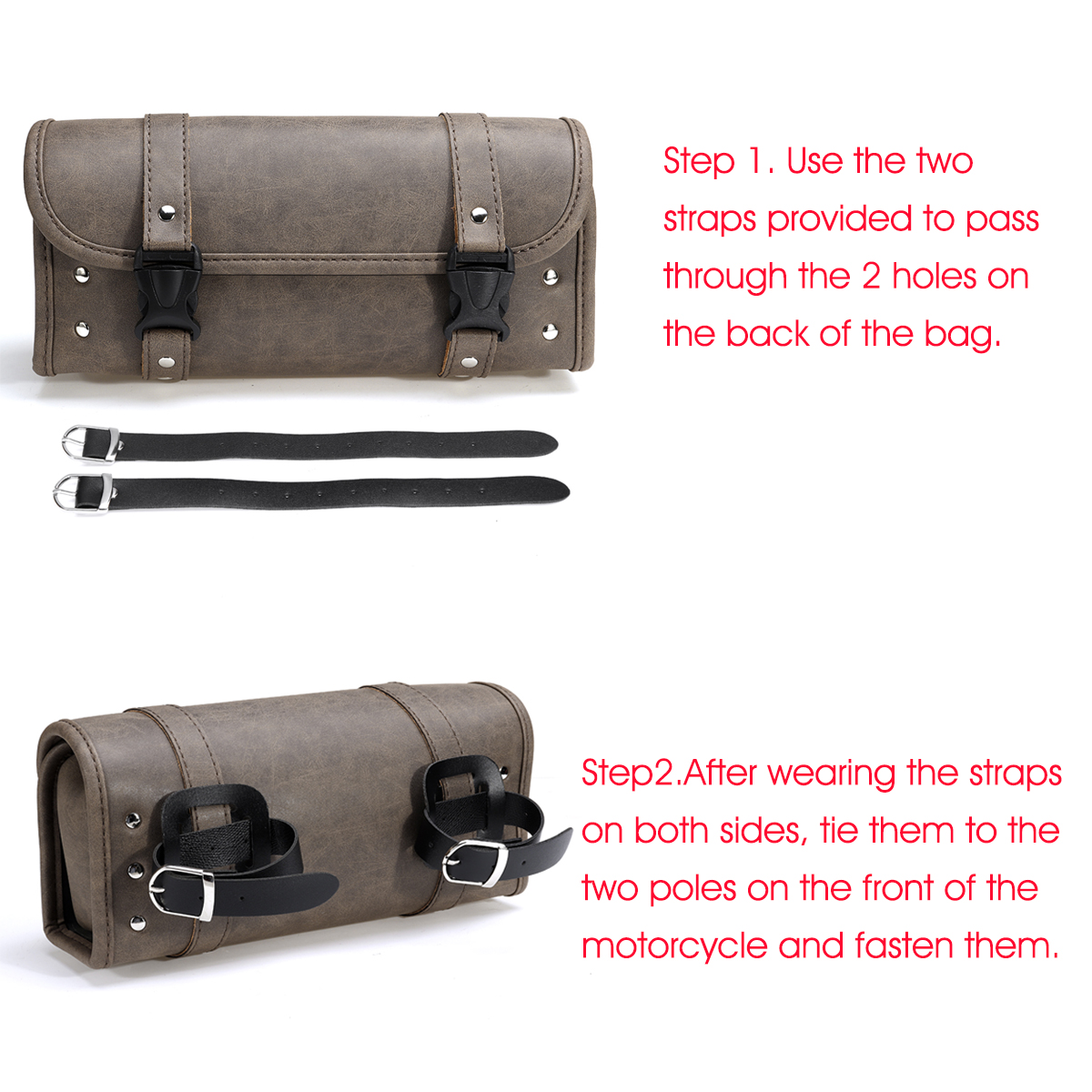 Motorcycle-Front-Rear-Handlebar-Fork-Tool-Bag-Saddlebag-Storage-Luggage-Matte-Brown-For-Harley-31131-1637538