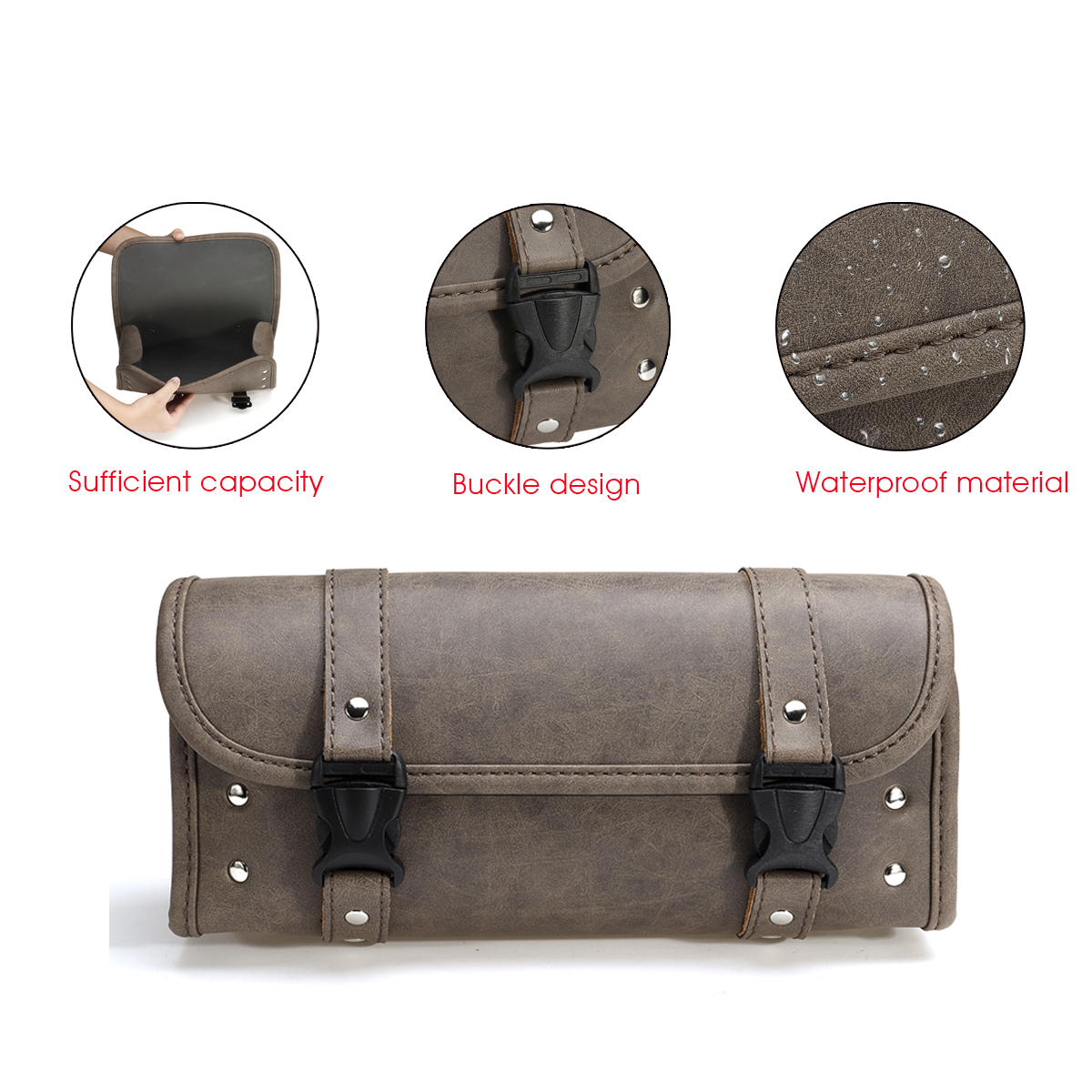Motorcycle-Front-Rear-Handlebar-Fork-Tool-Bag-Saddlebag-Storage-Luggage-Matte-Brown-For-Harley-31131-1637538