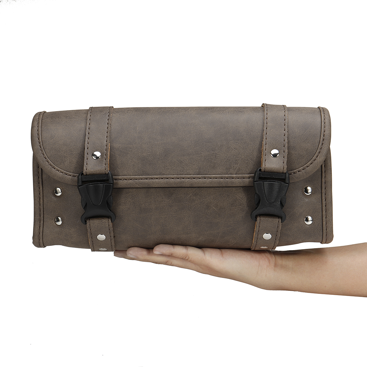 Motorcycle-Front-Rear-Handlebar-Fork-Tool-Bag-Saddlebag-Storage-Luggage-Matte-Brown-For-Harley-31131-1637538