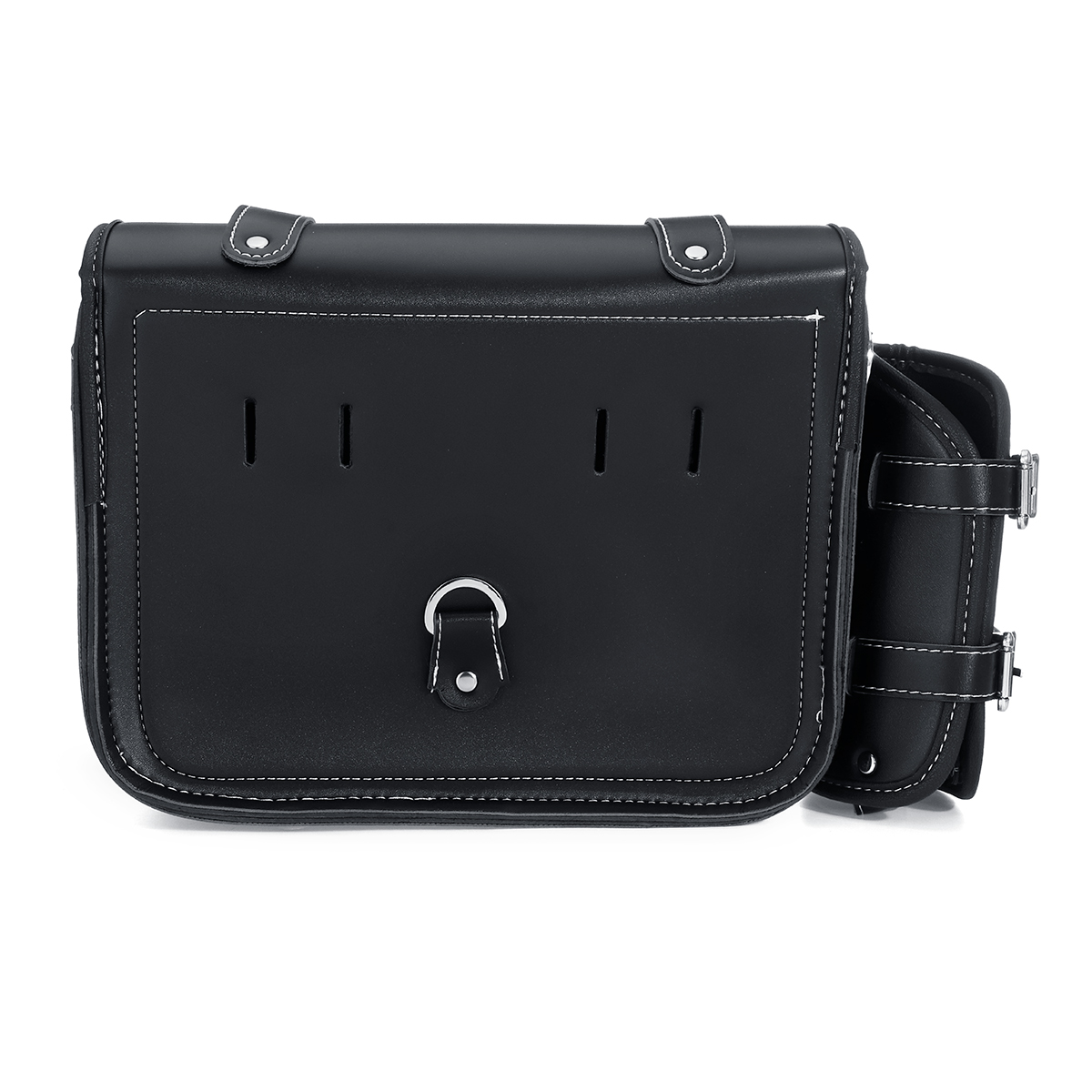 Motorcycle-Leather-Saddlebags-Swingarm-Single-Sided-Pannier-Bag-Black-Universal-1509357
