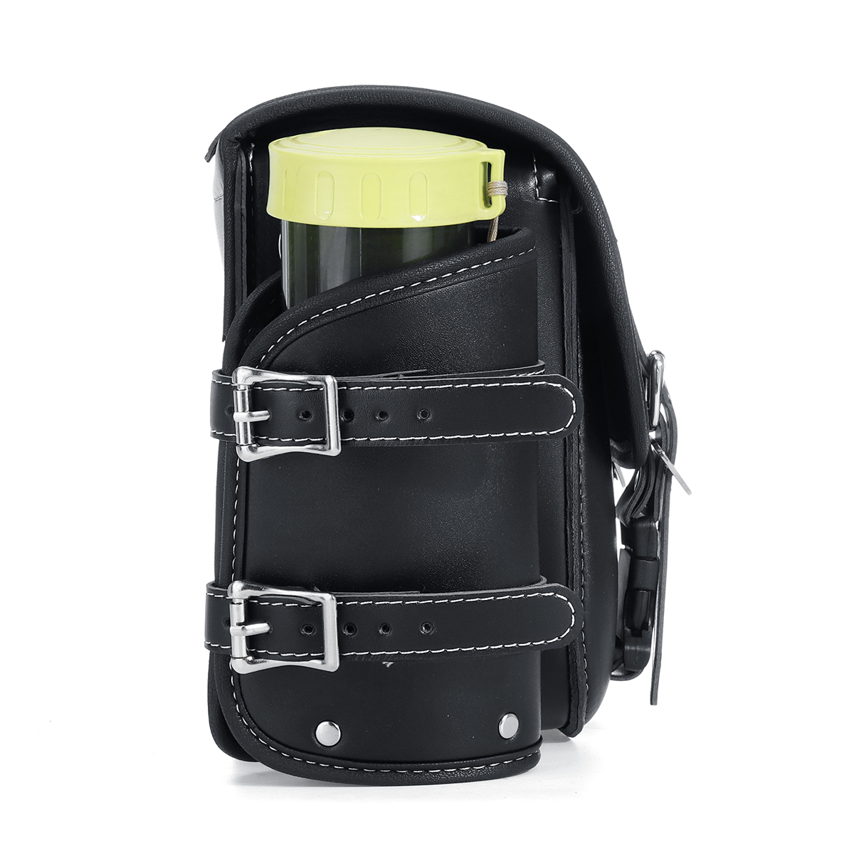 Motorcycle-Leather-Saddlebags-Swingarm-Single-Sided-Pannier-Bag-Black-Universal-1509357