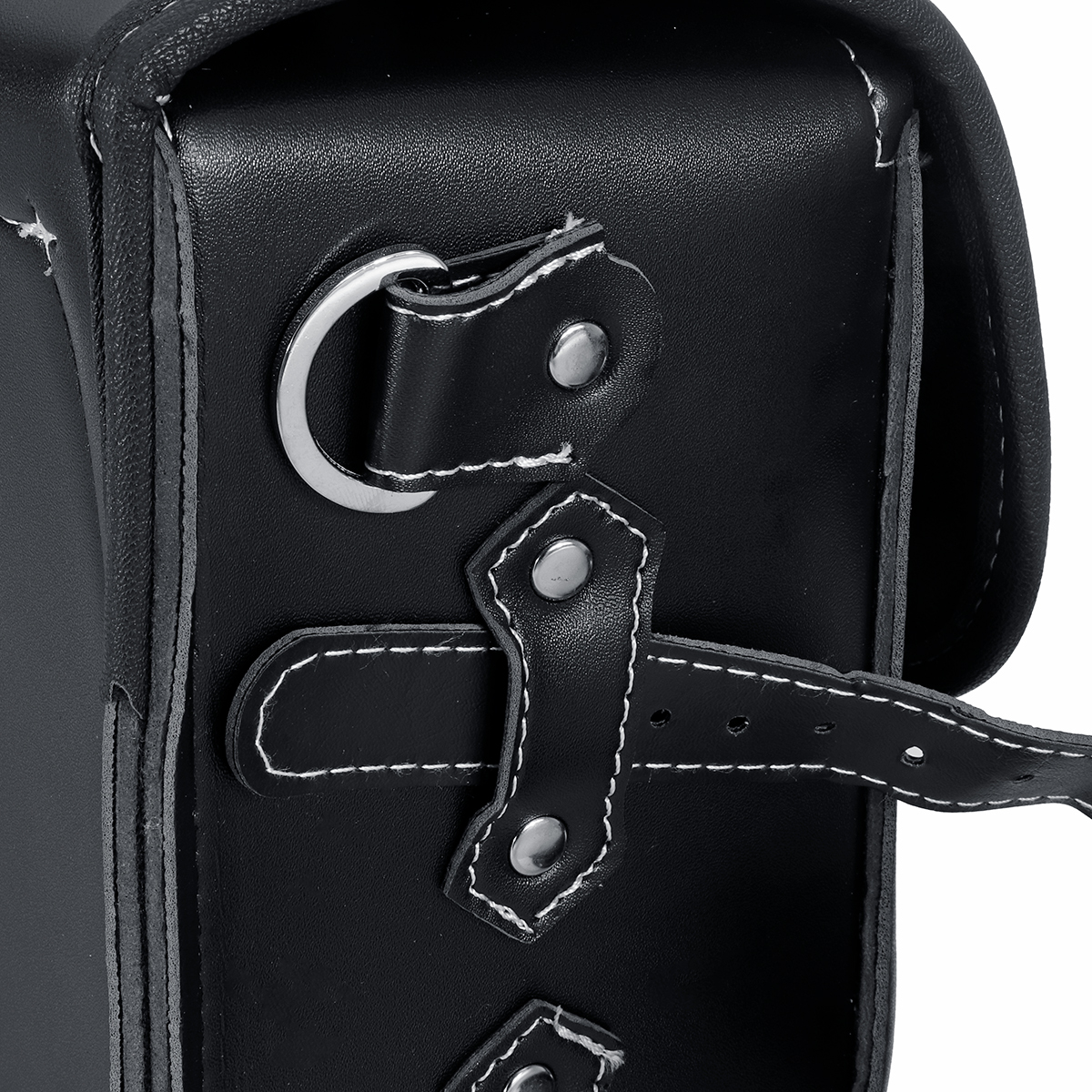 Motorcycle-Leather-Saddlebags-Swingarm-Single-Sided-Pannier-Bag-Black-Universal-1509357