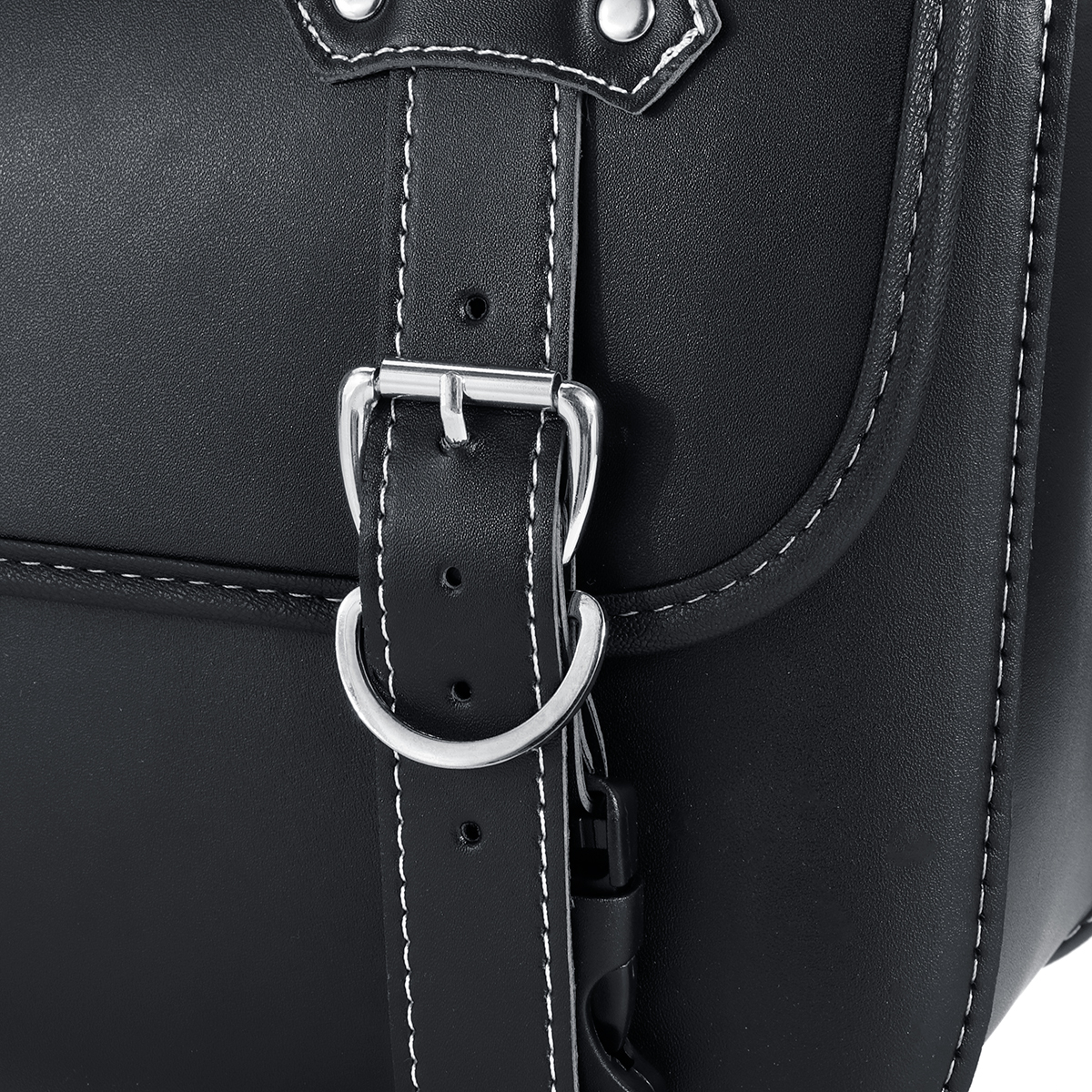 Motorcycle-Leather-Saddlebags-Swingarm-Single-Sided-Pannier-Bag-Black-Universal-1509357