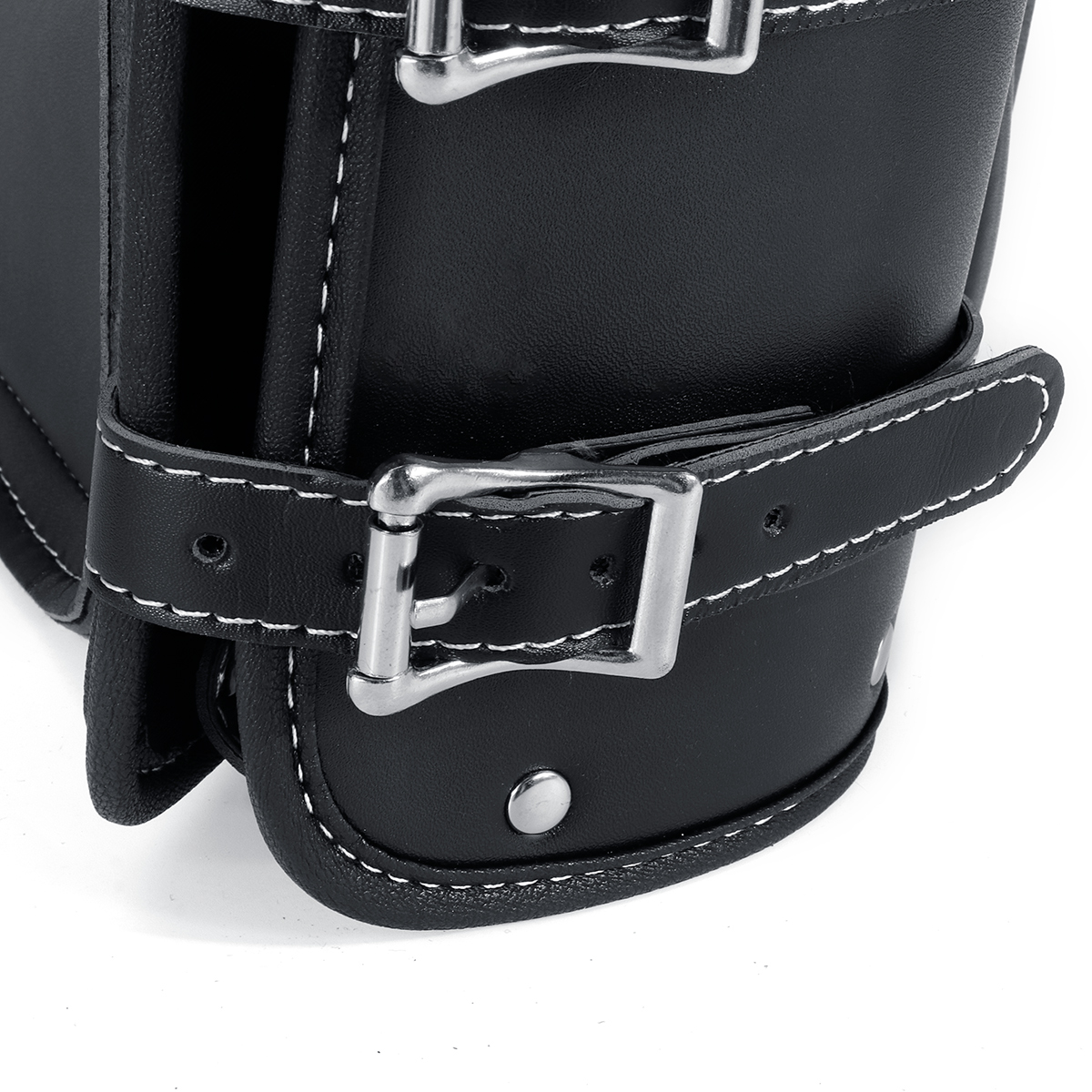 Motorcycle-Leather-Saddlebags-Swingarm-Single-Sided-Pannier-Bag-Black-Universal-1509357