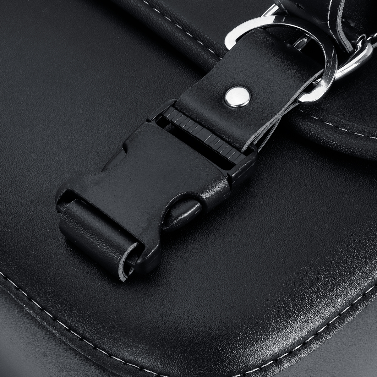 Motorcycle-Leather-Saddlebags-Swingarm-Single-Sided-Pannier-Bag-Black-Universal-1509357