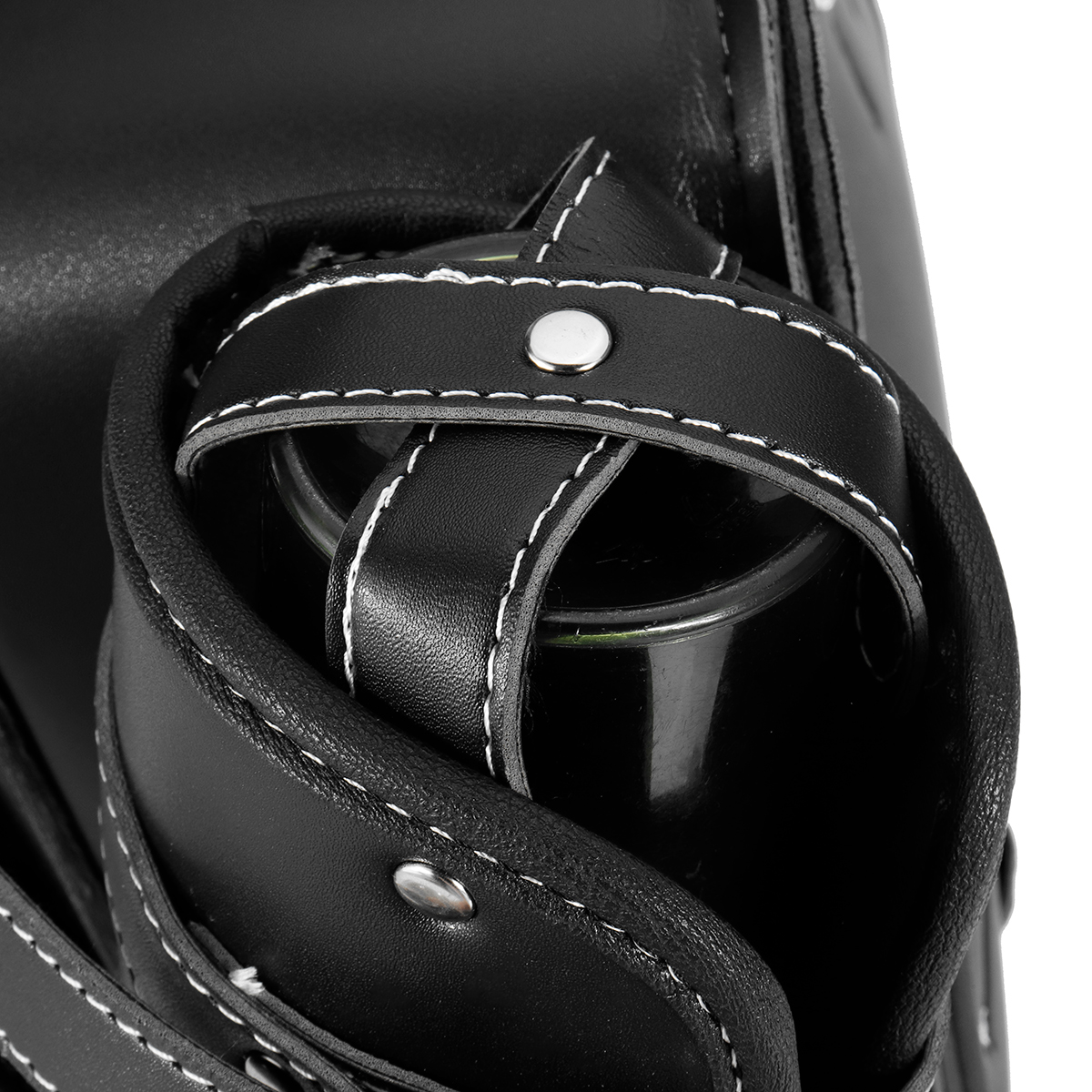 Motorcycle-Leather-Saddlebags-Swingarm-Single-Sided-Pannier-Bag-Black-Universal-1509357