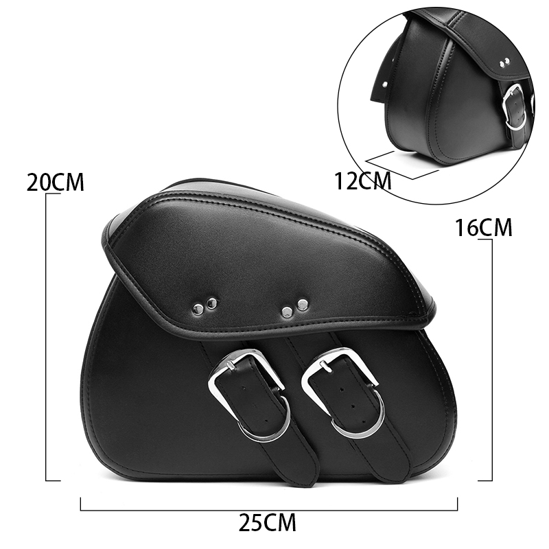 Motorcycle-PU-Leather-Custom-Saddlebags-Waterproof-Saddle-Swing-Arm-Bag-Left-Right-Black-1203956