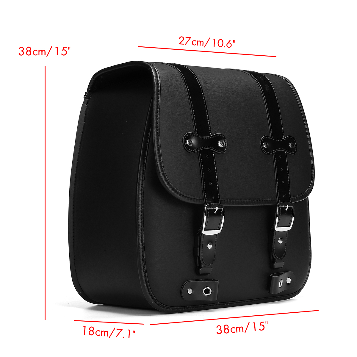 Motorcycle-PU-Leather-Left-Side-Saddlebags-For-Harley-Davidson-883-35X35X18cm-1358626