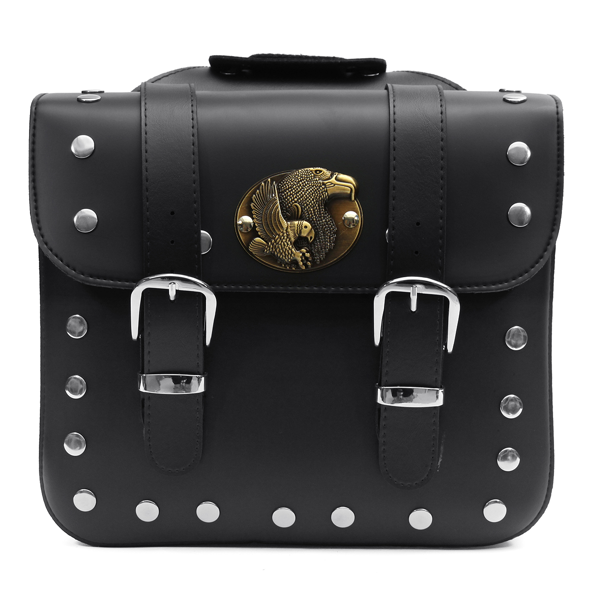 Motorcycle-PU-Leather-Side-Saddle-Bags-Saddlebags-Luggage-Black-For-Harley-1314234