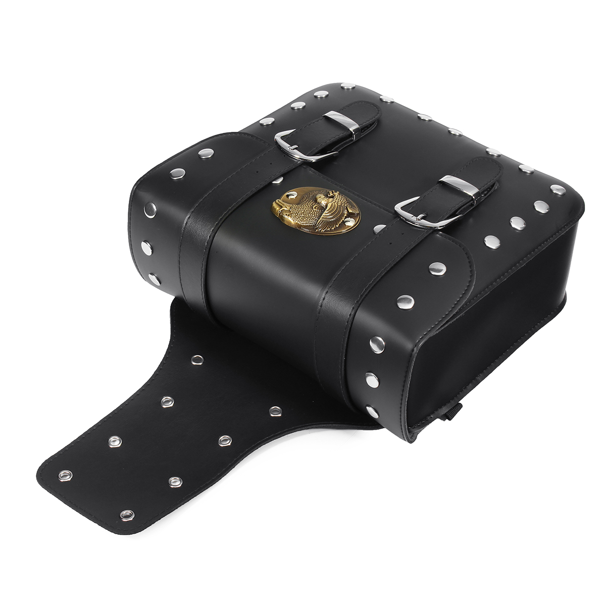 Motorcycle-PU-Leather-Side-Saddle-Bags-Saddlebags-Luggage-Black-For-Harley-1314234