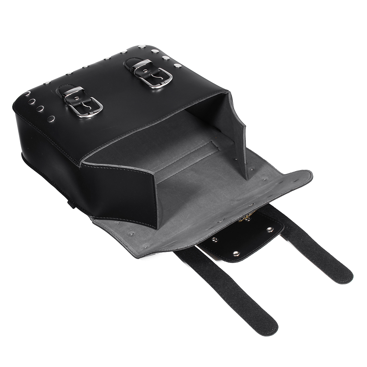 Motorcycle-PU-Leather-Side-Saddle-Bags-Saddlebags-Luggage-Black-For-Harley-1314234