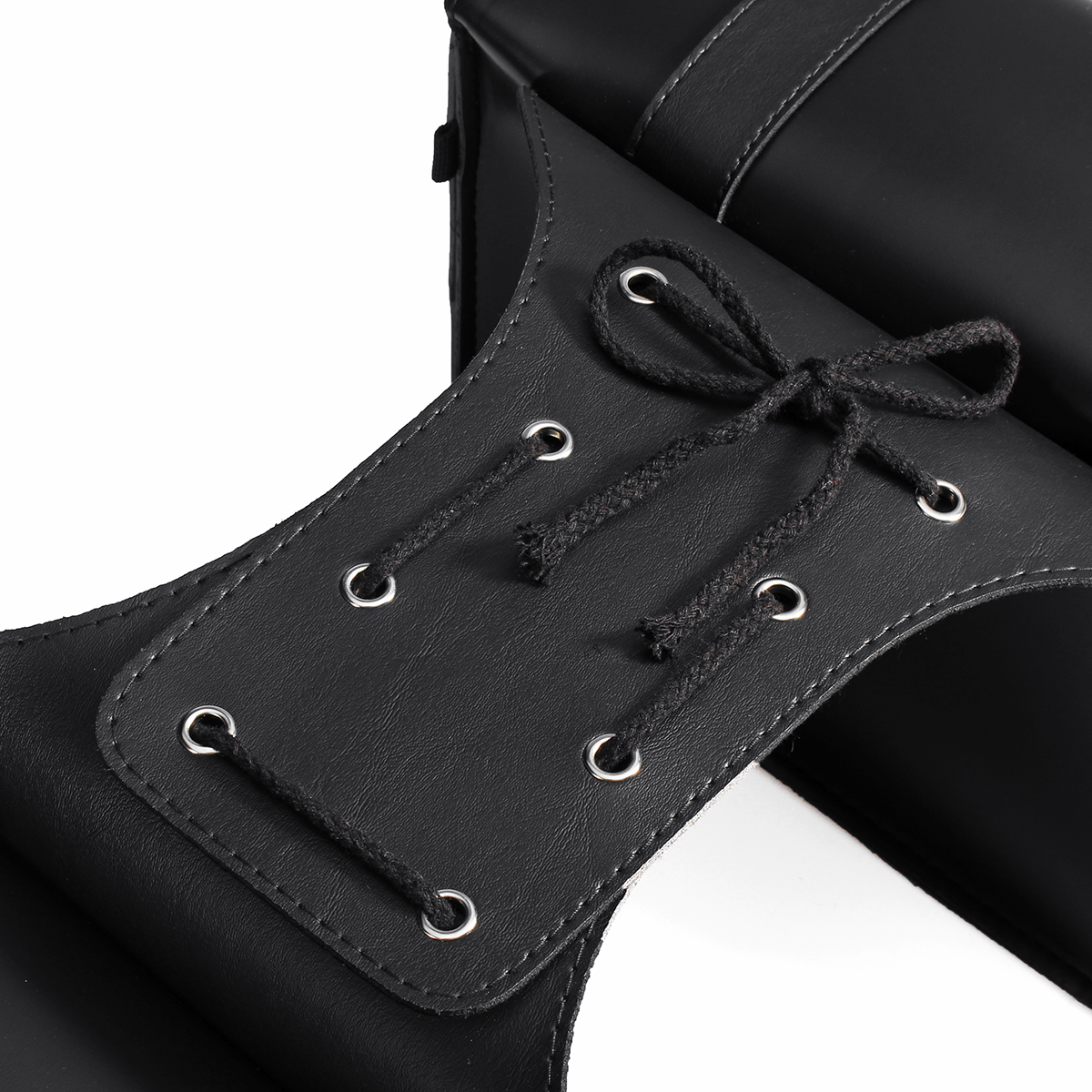 Motorcycle-PU-Leather-Side-Saddle-Bags-Saddlebags-Luggage-Black-For-Harley-1314234