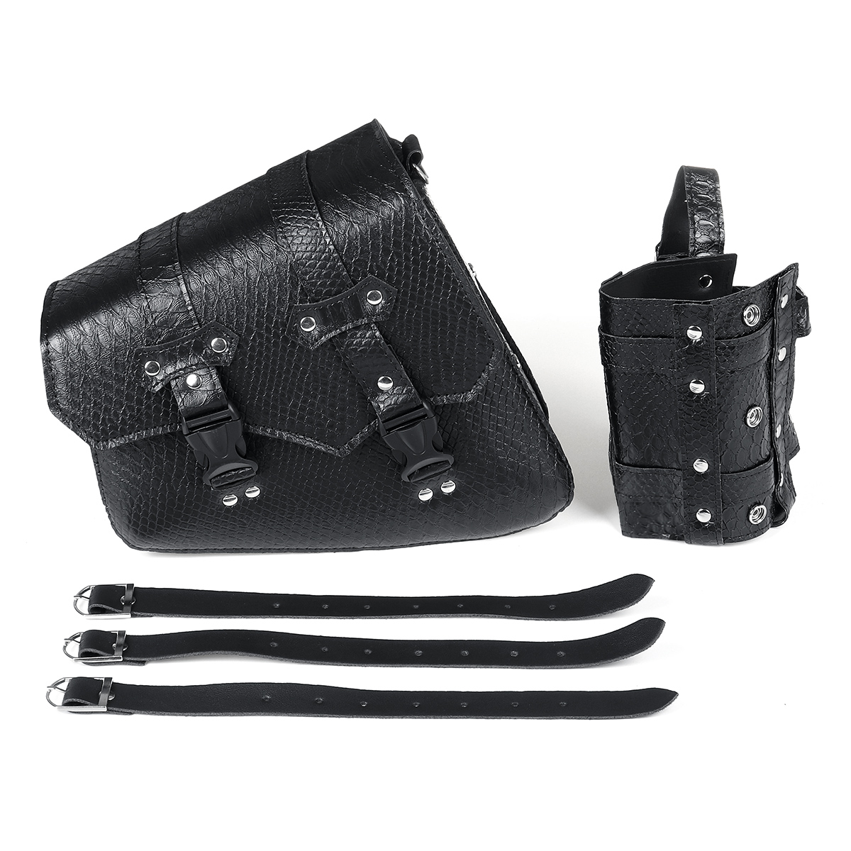 Motorcycle-Saddlebag-Tool-Bag-Luggage-With-Bottle-Holder-Left--Right-Side-Black-1736384