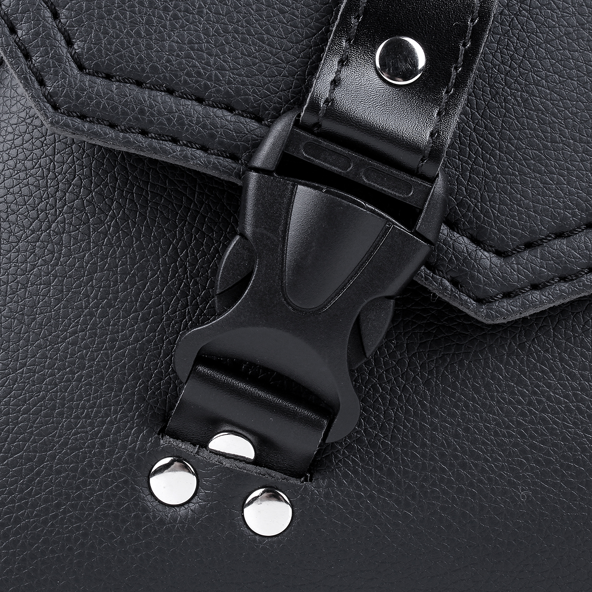 Motorcycle-Saddlebags-3-Quick-Release-Buckle-Black-PU-Leather-Waterproof-Universal-1648732