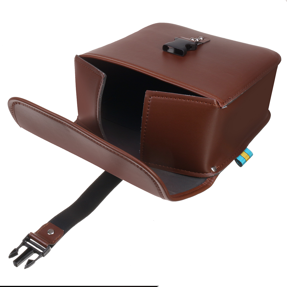 Motorcycle-Saddlebags-Bags-Bike-Side-Storage-Fork-Tool-Pouch-Universal-Brown-1593002