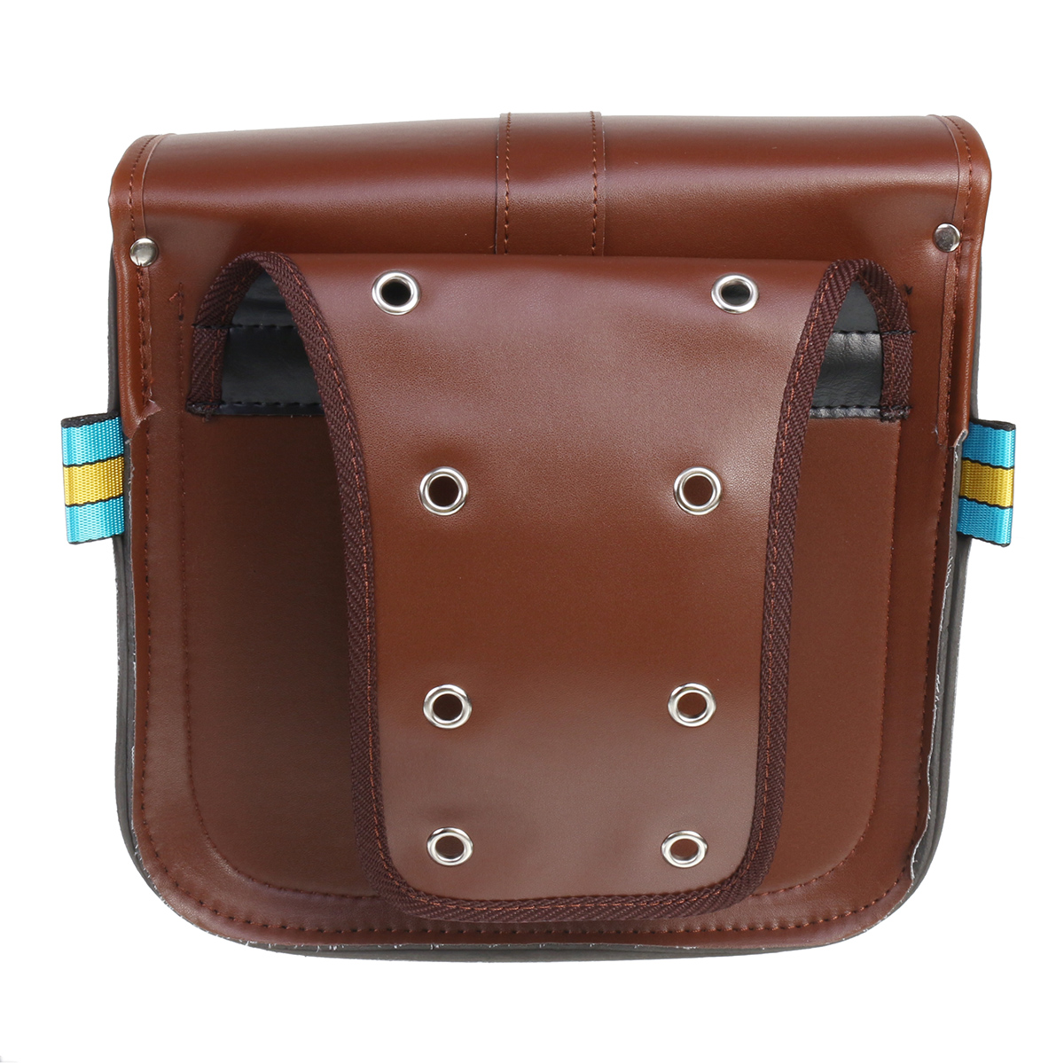 Motorcycle-Saddlebags-Bags-Bike-Side-Storage-Fork-Tool-Pouch-Universal-Brown-1593002