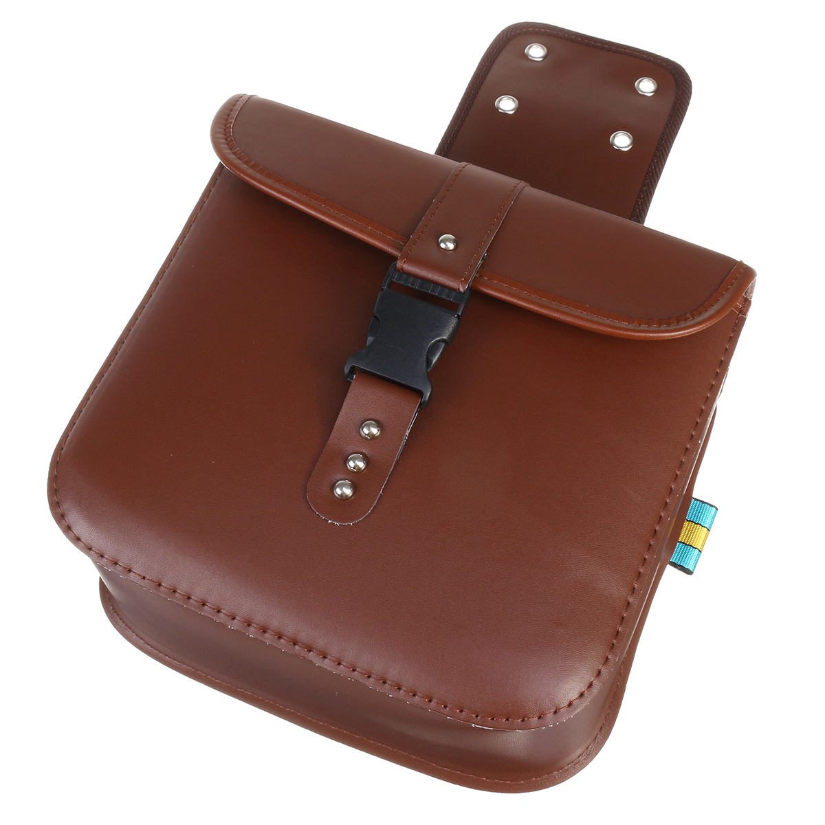 Motorcycle-Saddlebags-Bags-Bike-Side-Storage-Fork-Tool-Pouch-Universal-Brown-1593002