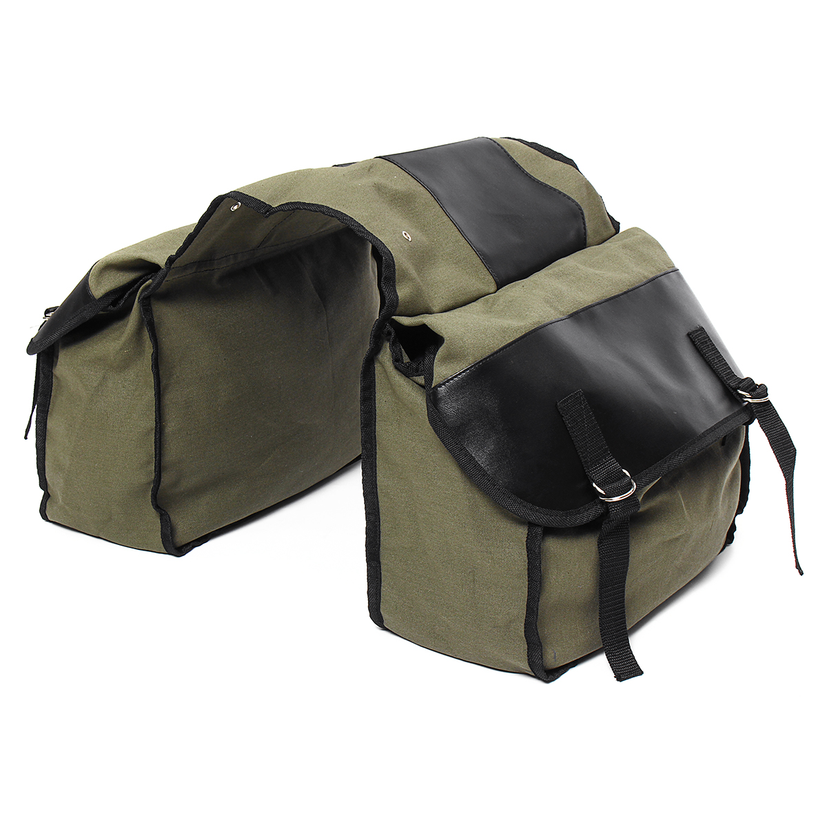 Motorcycle-Saddlebags-Canvas-Side-Back-Pack-Bike-Multi-Purpose-Luggage-Bag-Army-Green-1477532
