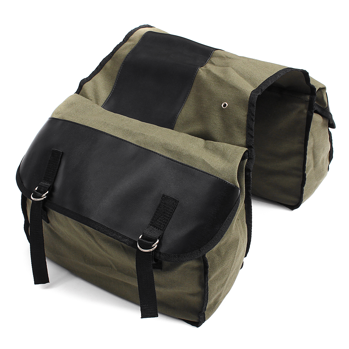 Motorcycle-Saddlebags-Canvas-Side-Back-Pack-Bike-Multi-Purpose-Luggage-Bag-Army-Green-1477532