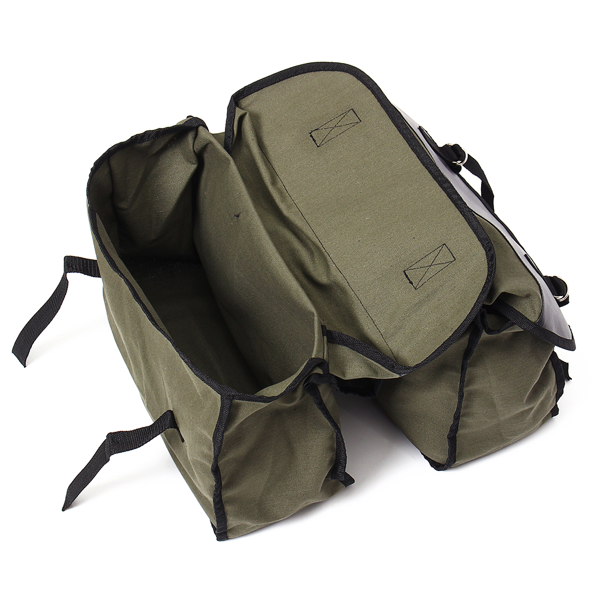 Motorcycle-Saddlebags-Canvas-Side-Back-Pack-Bike-Multi-Purpose-Luggage-Bag-Army-Green-1477532