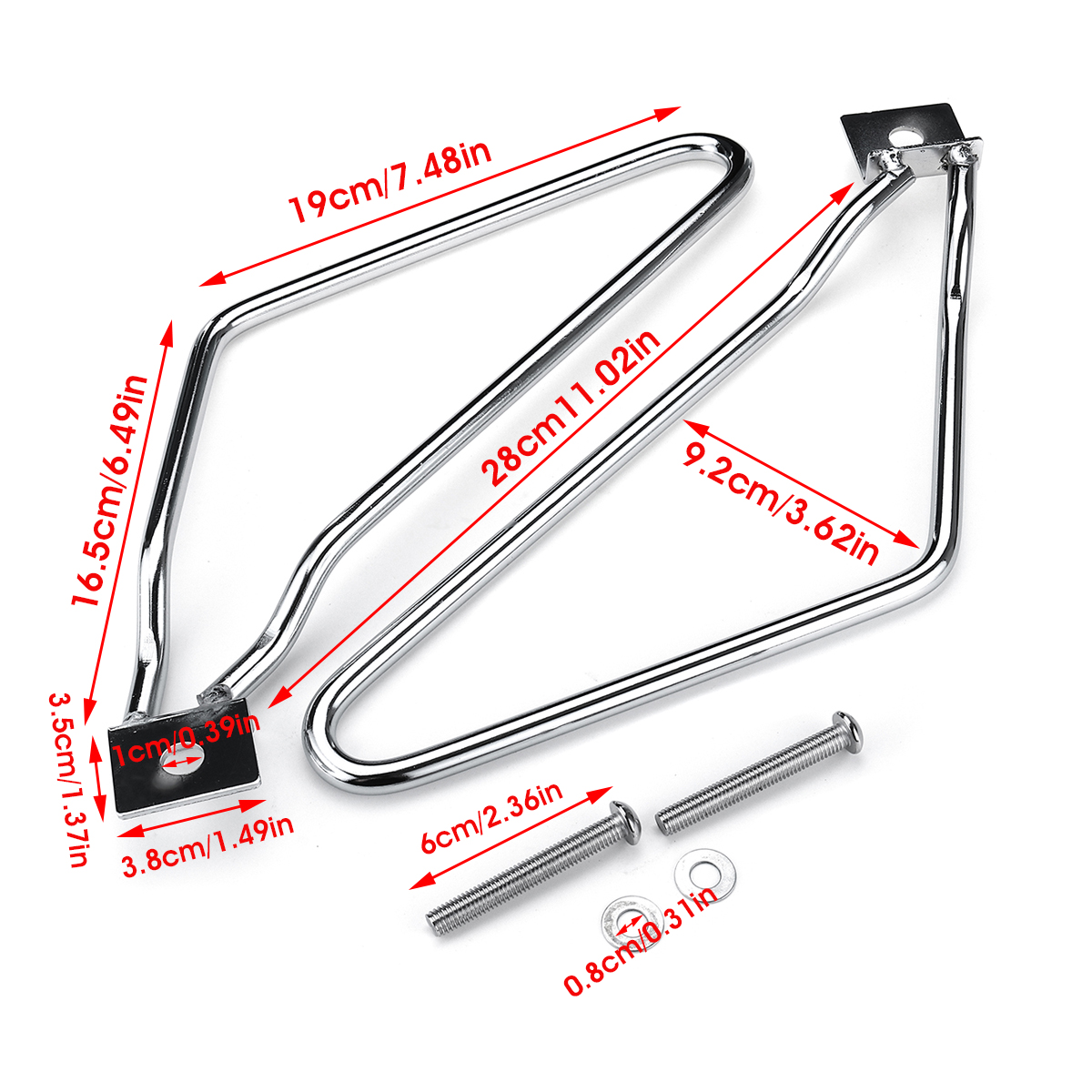 Motorcycle-Saddlebags-Saddle-Bag-Support-Bars-Mount-Bracket-Black-For-HarleyDyna883IronXL883N-1535142