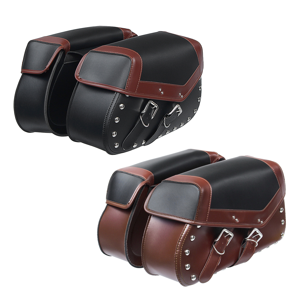 Motorcycle-Saddlebags-Saddle-Bags-Bike-Side-Storage-Fork-Tool-Pouch-For-HarleyHonda-1325864