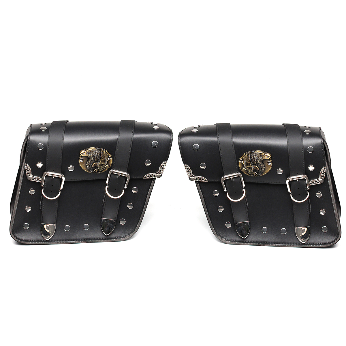 Motorcycle-Saddlebags-Side-Bag-Tool-Bags-Left-Right-For-Chopper-Black-1456721