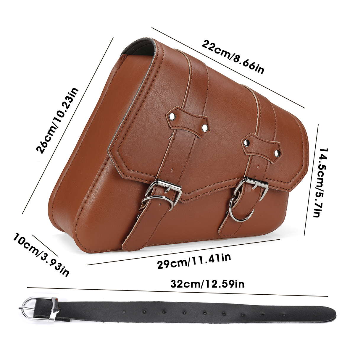 Motorcycle-Saddlebags-Tool-Bag-PU-Leather-Waterproof-Brown-Universal-1648787