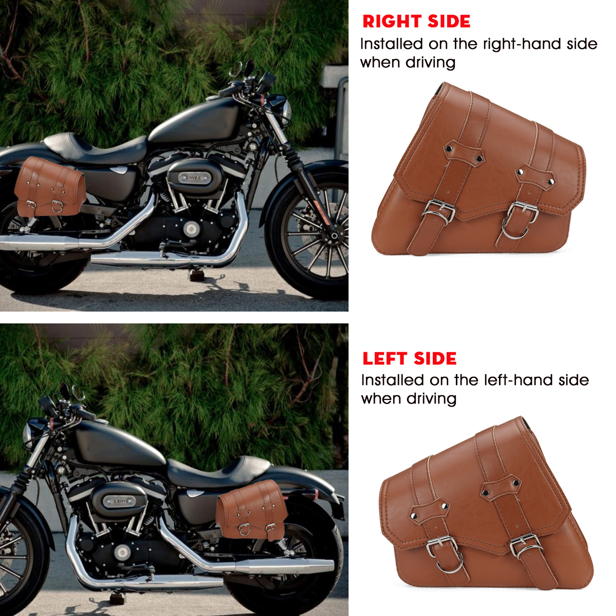Motorcycle-Saddlebags-Tool-Bag-PU-Leather-Waterproof-Brown-Universal-1648787