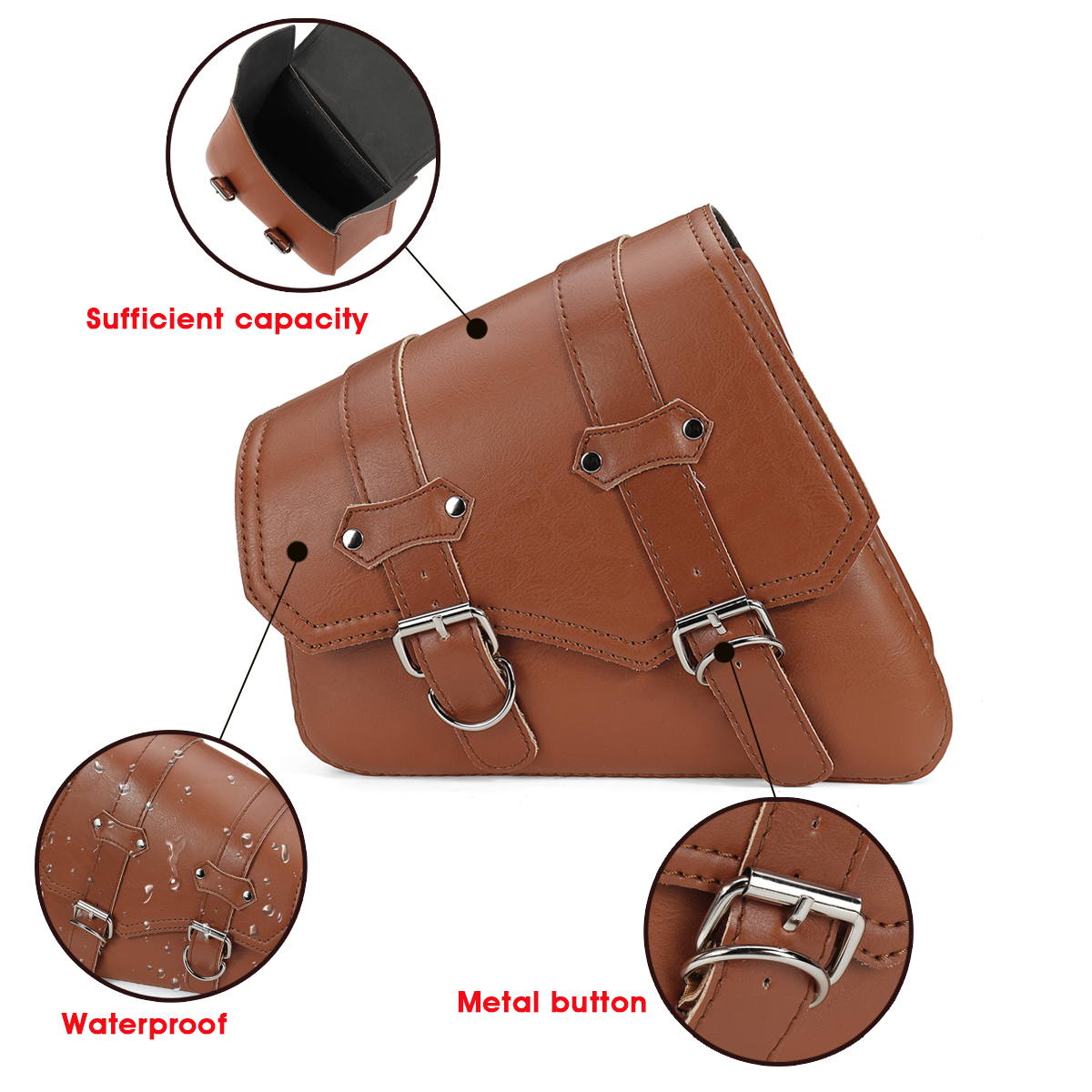 Motorcycle-Saddlebags-Tool-Bag-PU-Leather-Waterproof-Brown-Universal-1648787