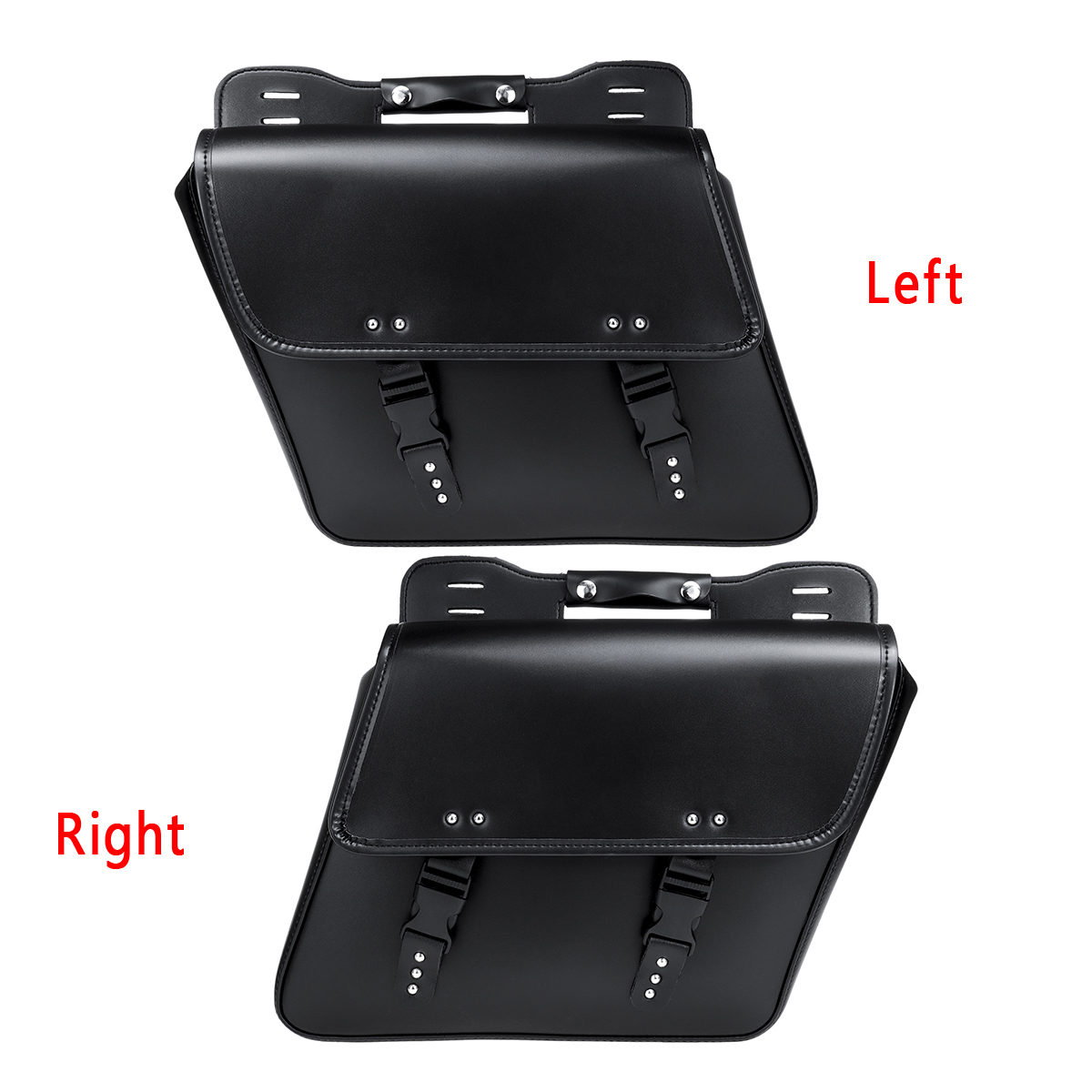 Motorcycle-Saddlebags-Tool-Luggage-Saddle-Bag-Black-PU-Leather-Universal-1595979