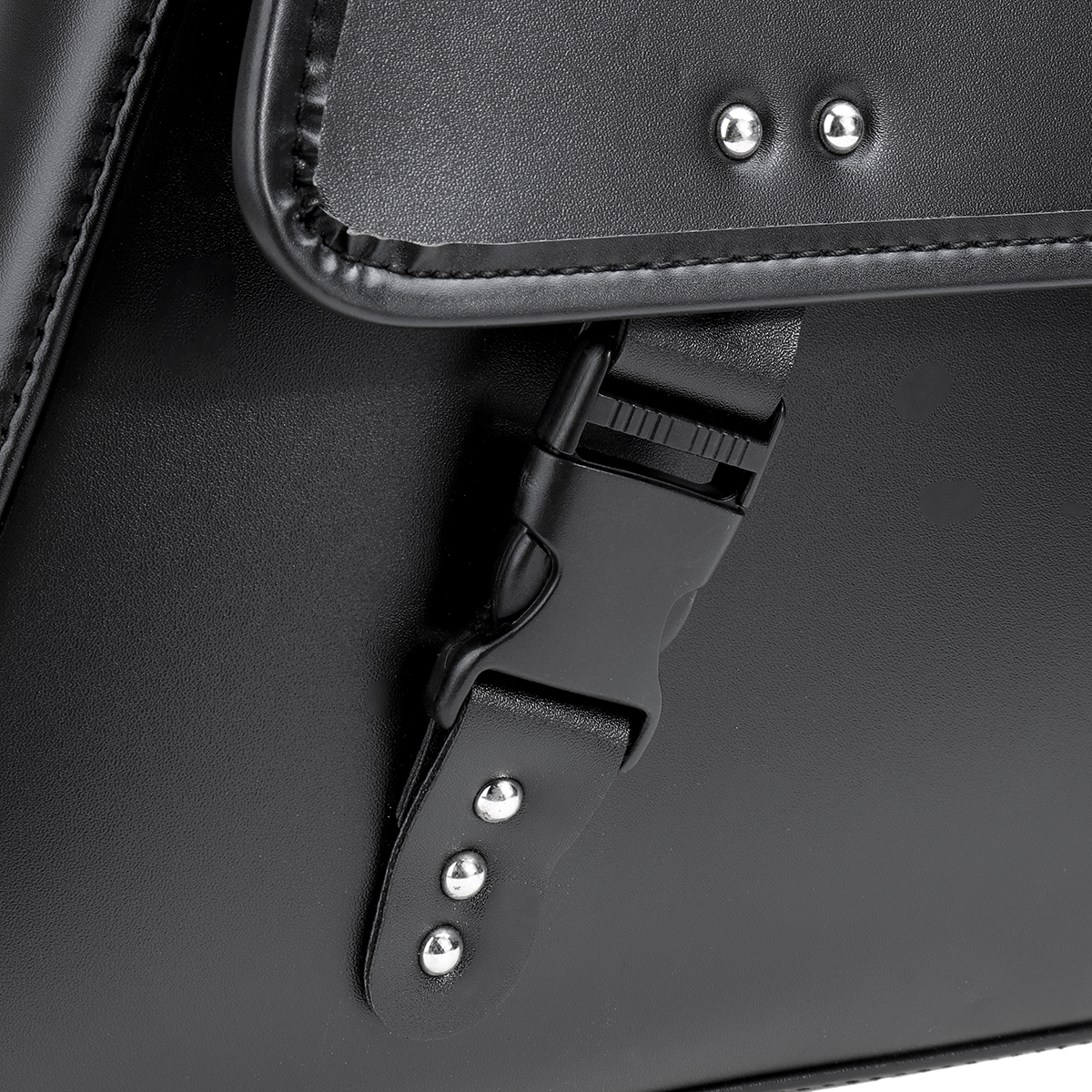 Motorcycle-Saddlebags-Tool-Luggage-Saddle-Bag-Black-PU-Leather-Universal-1595979