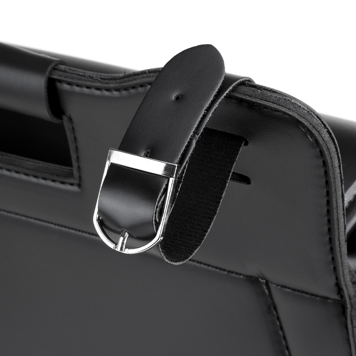 Motorcycle-Saddlebags-Tool-Luggage-Saddle-Bag-Black-PU-Leather-Universal-1595979
