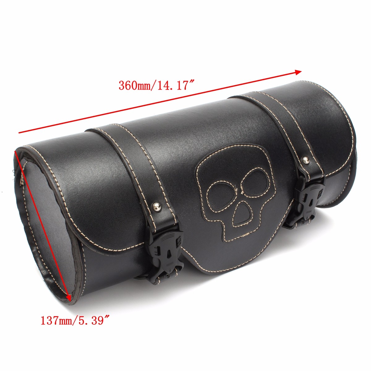 Motorcycle-Side-Saddle-Bag-PU-Leather-Saddle-Tool-Bag-Black-For-Harley-1124027
