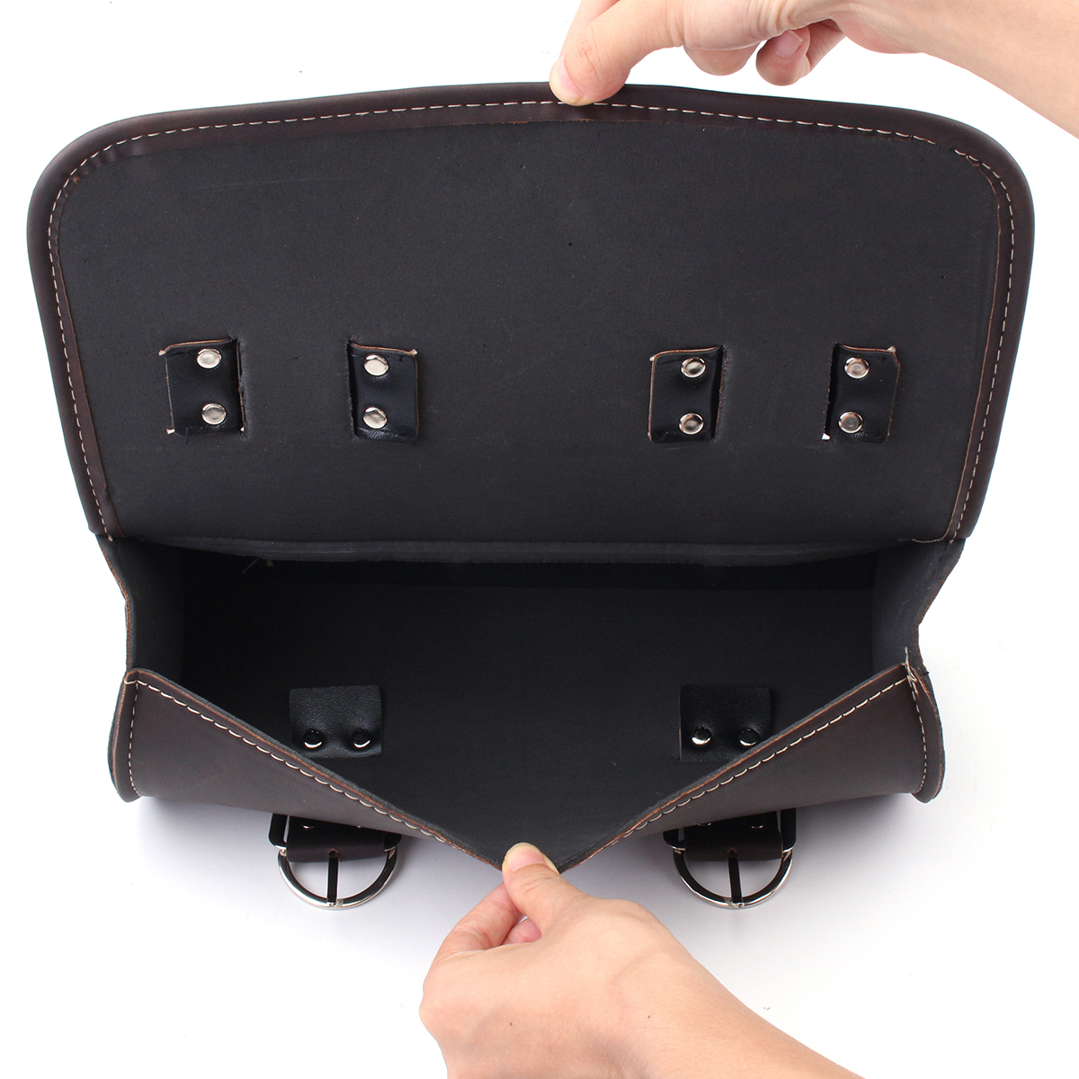 Motorcycle-Tool-Bag-Luggage-Saddlebag-Roll-Barrel-Storage-For-Harley-Sportster-1311774