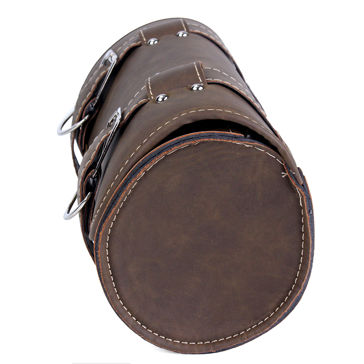 Motorcycle-Tool-Brown-Bag-Luggage-Saddlebag-Roll-Barrel-Storage-For-Harley-Sportster-1311623