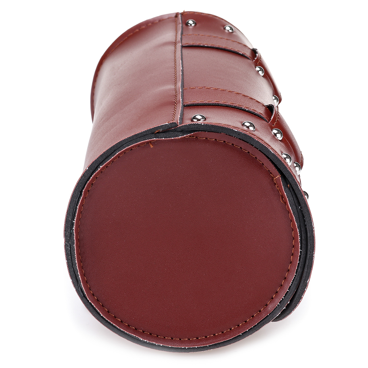 Motorcycle-Tool-Side-Bag-Luggage-Saddlebag-Brown-PU-Leather-31x13cm-1682365