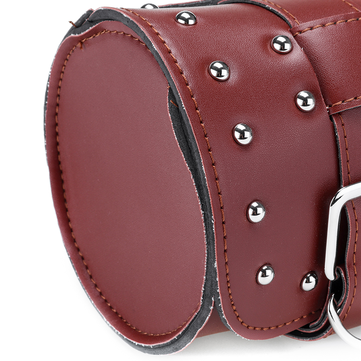 Motorcycle-Tool-Side-Bag-Luggage-Saddlebag-Brown-PU-Leather-31x13cm-1682365