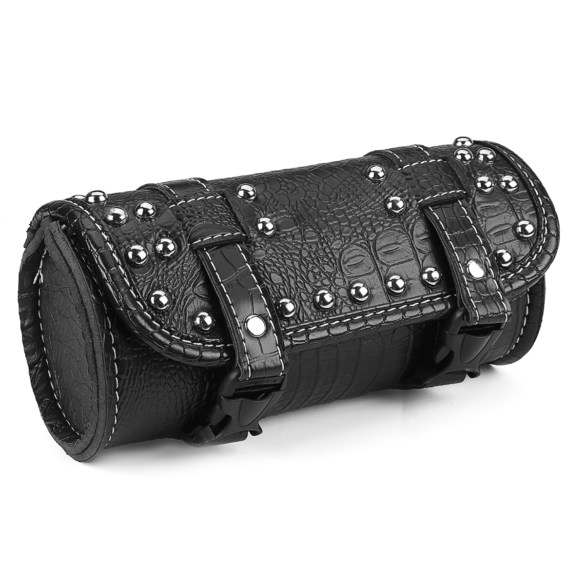 PU-Leather-Side-Tool-Box-Hanging-Saddlebag-Black-Motorcycle-Universal-1682367